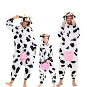 Cow Onesie Adult CANASOUR Cosplay Farm Animal Pajamas Polyester Christmas Sleepwear Large